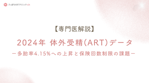 【専門医解説】2024年 体外受精（ART）データ｜多胎率4.15%への上昇と保険回数制限の課題という記事のカバー画像